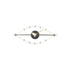 Eye Clock, brass/walnut