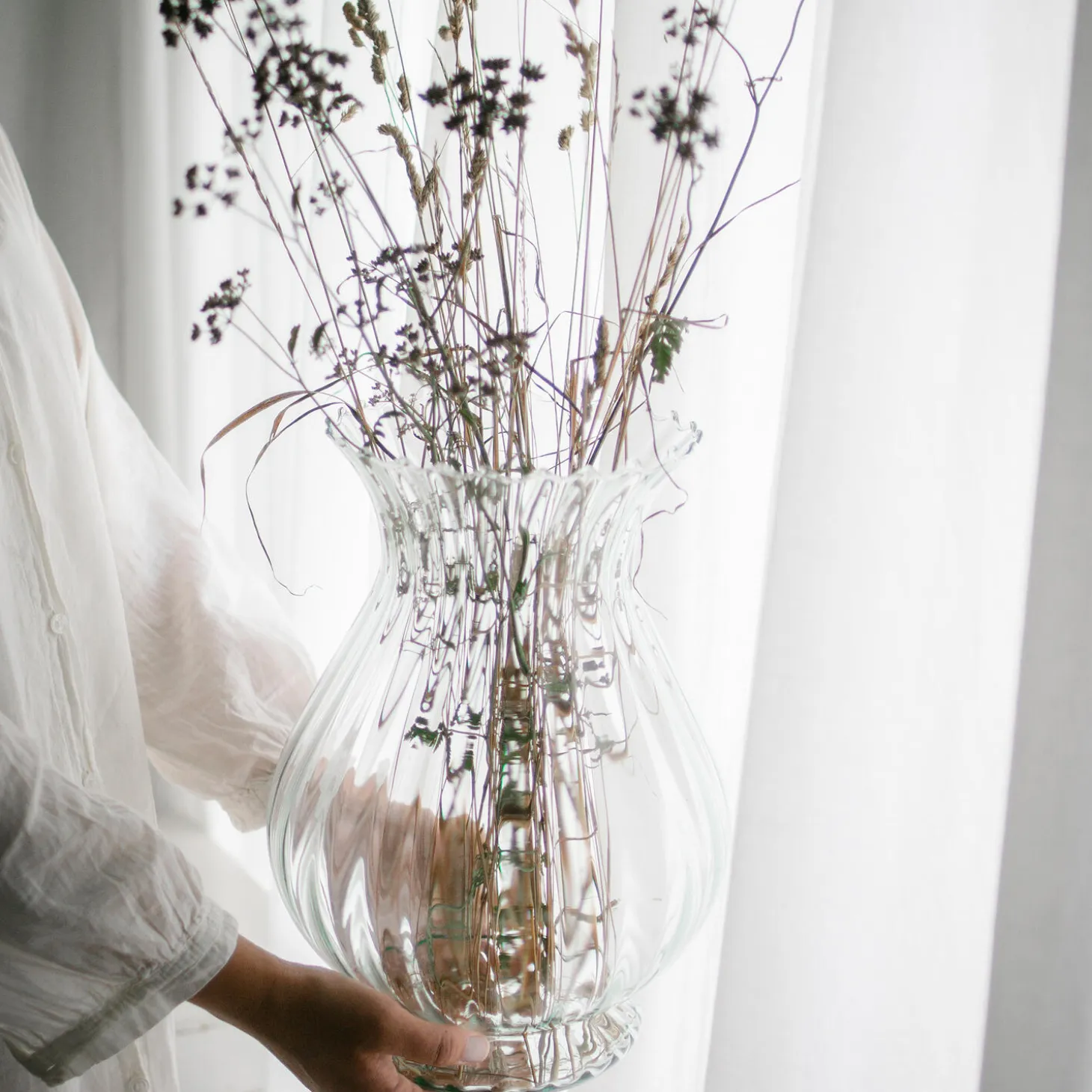 Falla resirkulert vase, clear