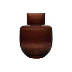 Family vase stor, brun