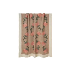 Fane pledd - kort ull, rosa/beige