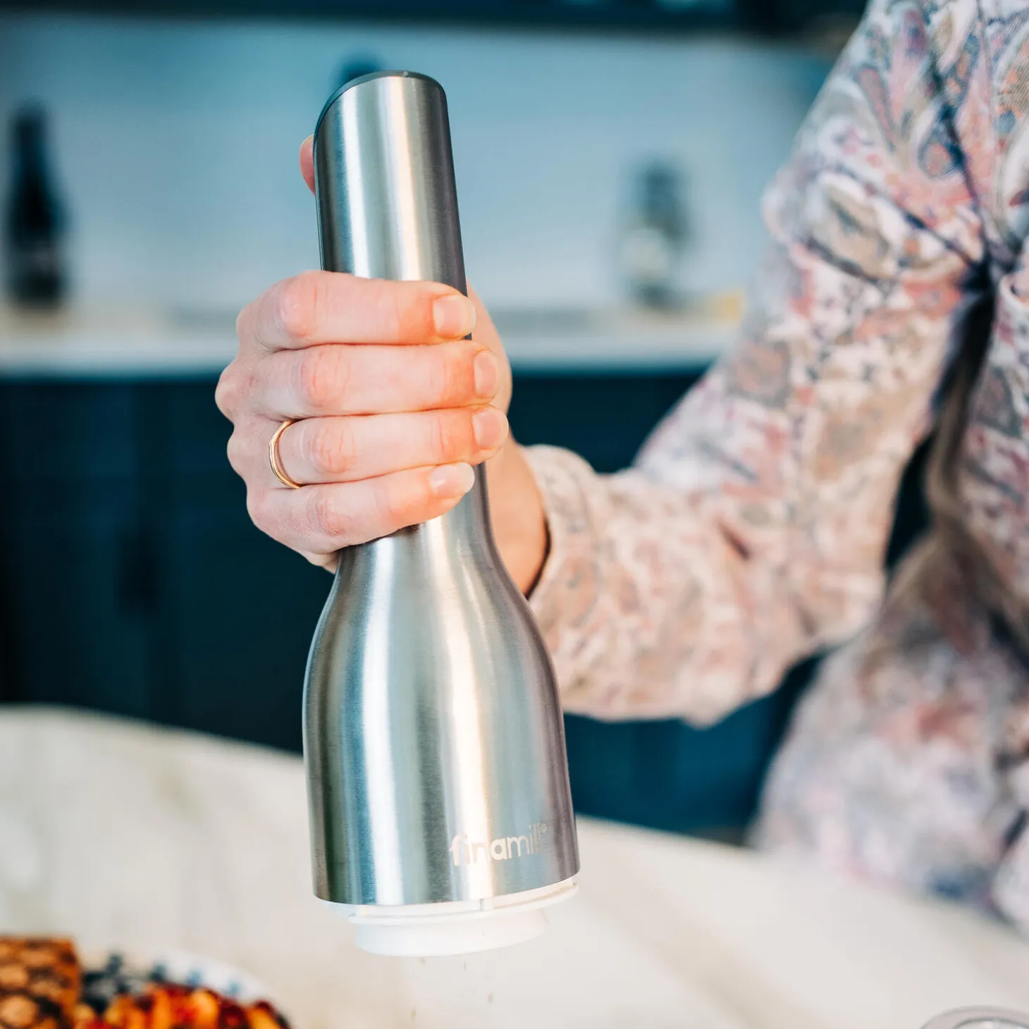 Finamill krydderkvern oppladbar, stål
