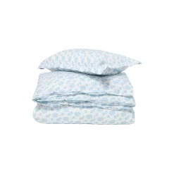 Floral Cotton Sateen sengetøy, blue/white