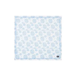 Floral Org. Cotton serviett, blue/white