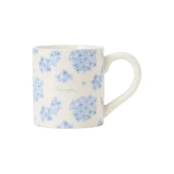 Floral Stoneware krus, blue/white