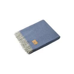 Fringe pledd, ocean blue