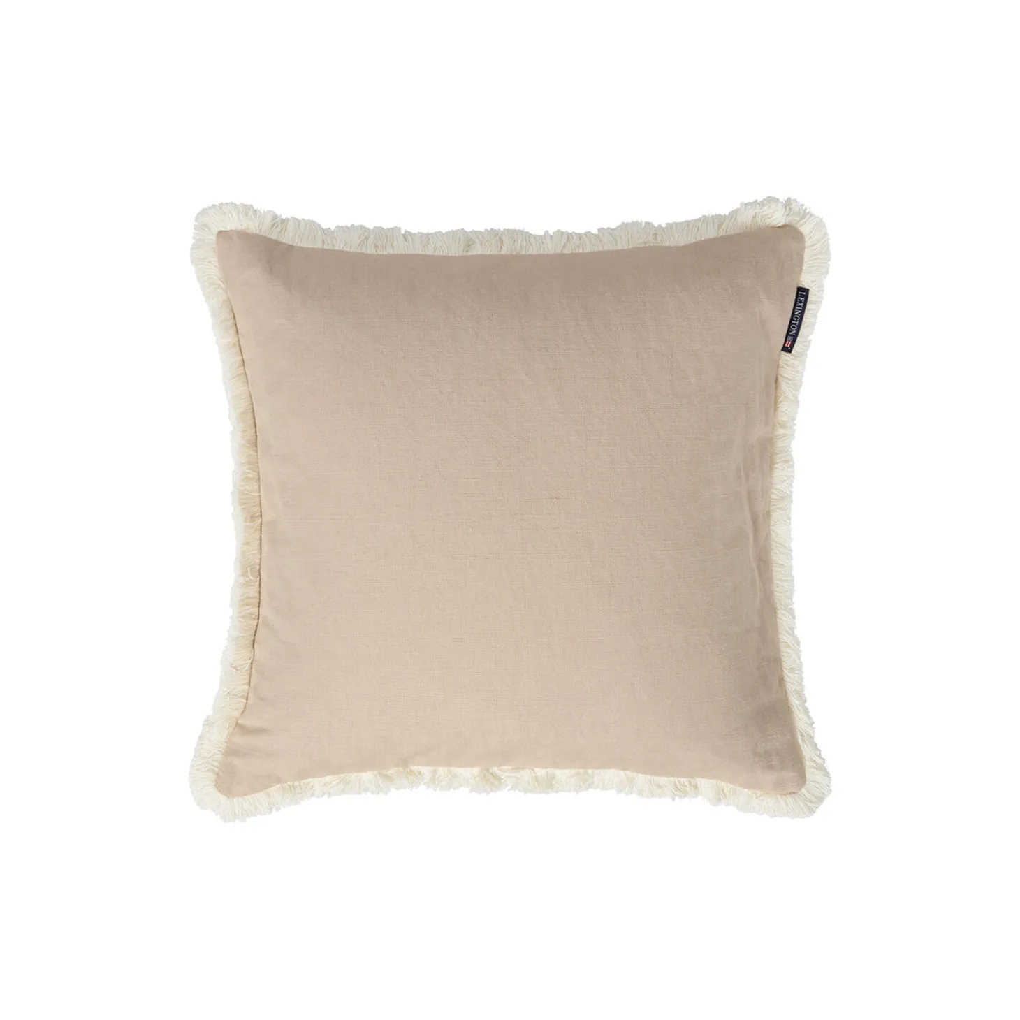 Fringe putetrekk, beige