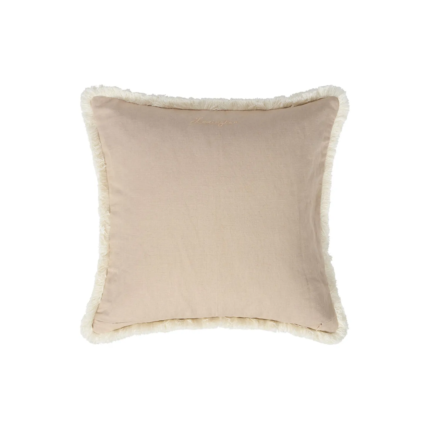 Fringe putetrekk, beige