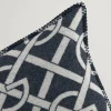 G Patterned Cushion, evening blue