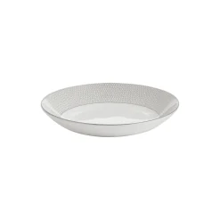 Gio Platinum pastatallerken, hvit/sølv