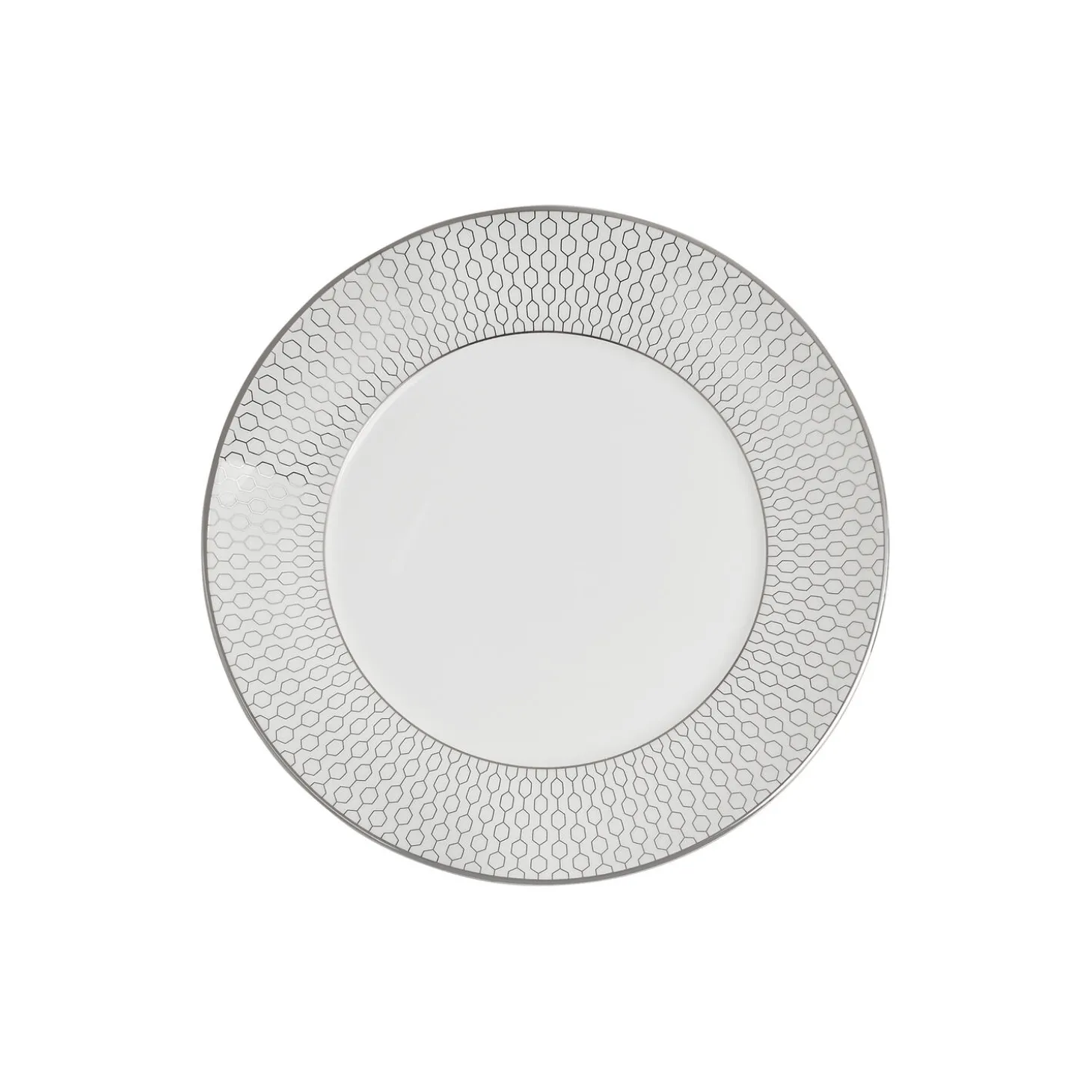 Gio Platinum tallerken, hvit/sølv