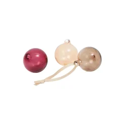 Glasskuler S 3 stk., roseate translucent