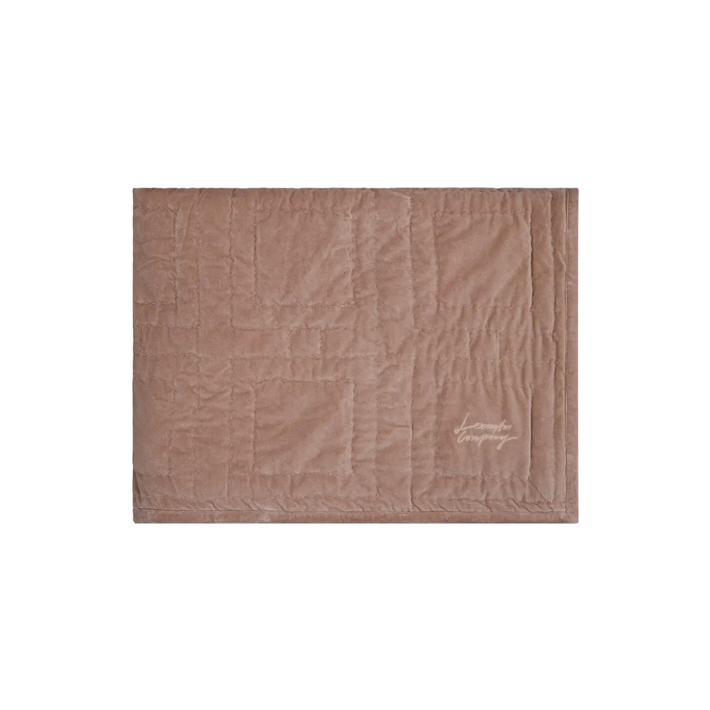 Graphic Quilted sengeteppe, beige