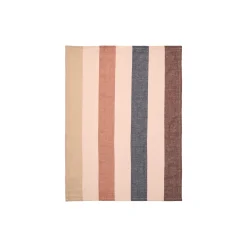 Hale Tea Towel, cashmere/mocha/indigo blue