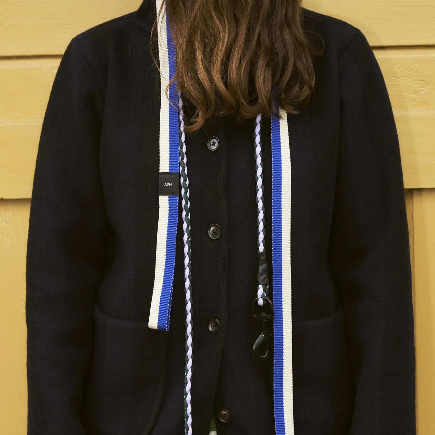 HAY Hundebånd, blue/off-white