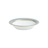 HELIA Open Oval Dish, hvit og turkis/gull