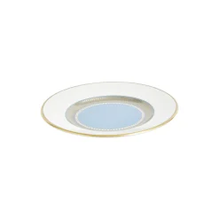 HELIA Plate, hvit og turkis/gull