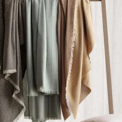 Herringbone pledd, chocolate/beige