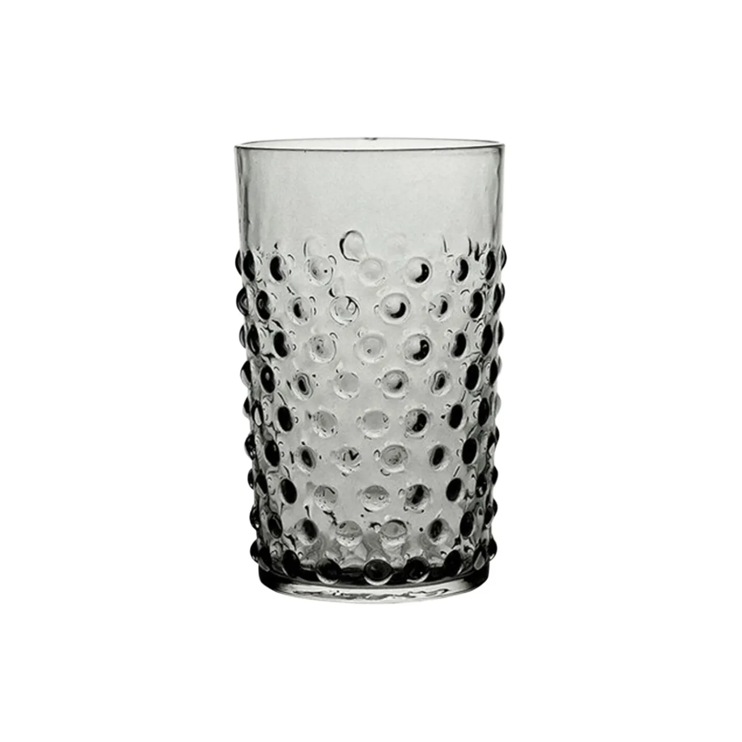 Hobnail Glass 20 cl, grey smoke
