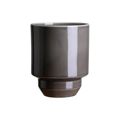 Hoff GLAZED Ø 21 cm potte, pearl grey