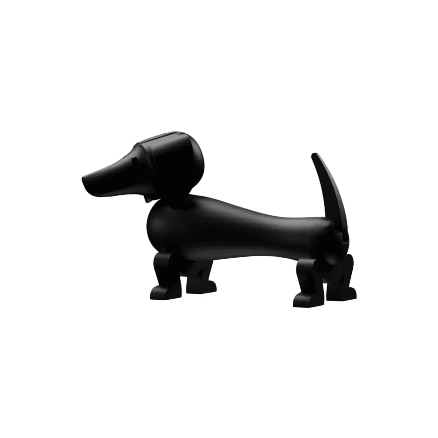 Hund liten, mørk beiset eik