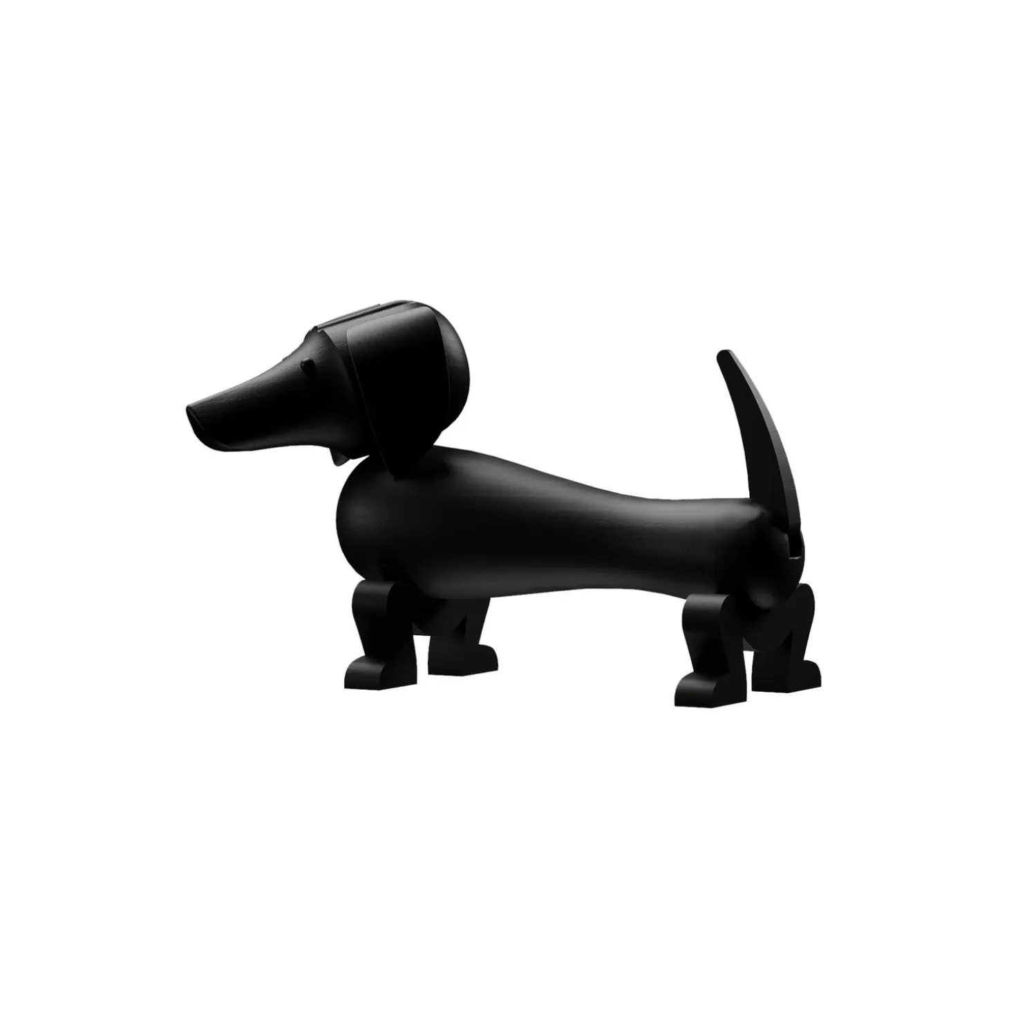 Hund medium, mørk beiset eik