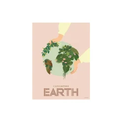 I Love Mother Earth plakat, 40x30 cm