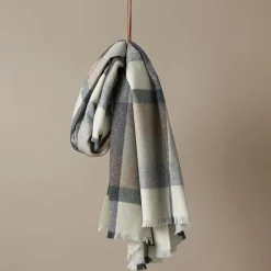 Intersection pledd, camel/white/grey