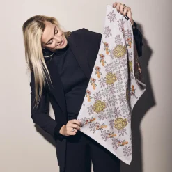 Jacquard & Embroidery Organic Tea Towel