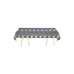 Juleduken Damaskduk, blue gold