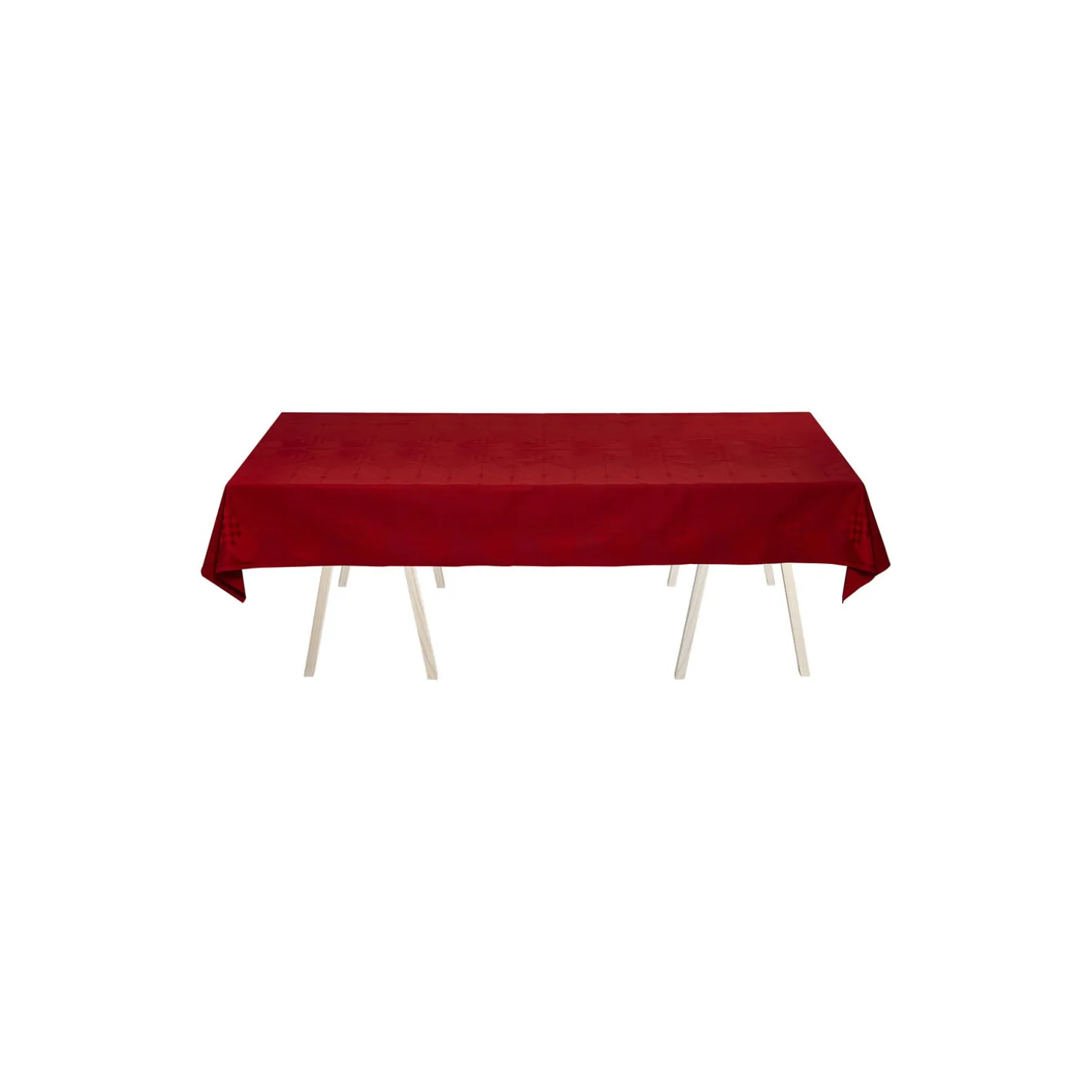 Juleduken Damaskduk, deep red