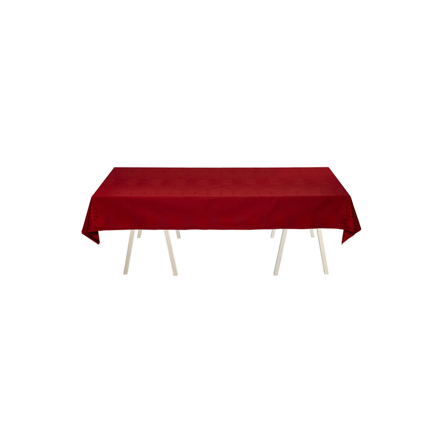 Juleduken Damaskduk, deep red