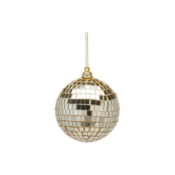 Juleornament speil, lys gull