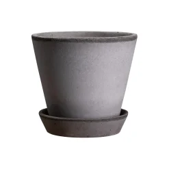 Julie RAW potte med underfat, grey