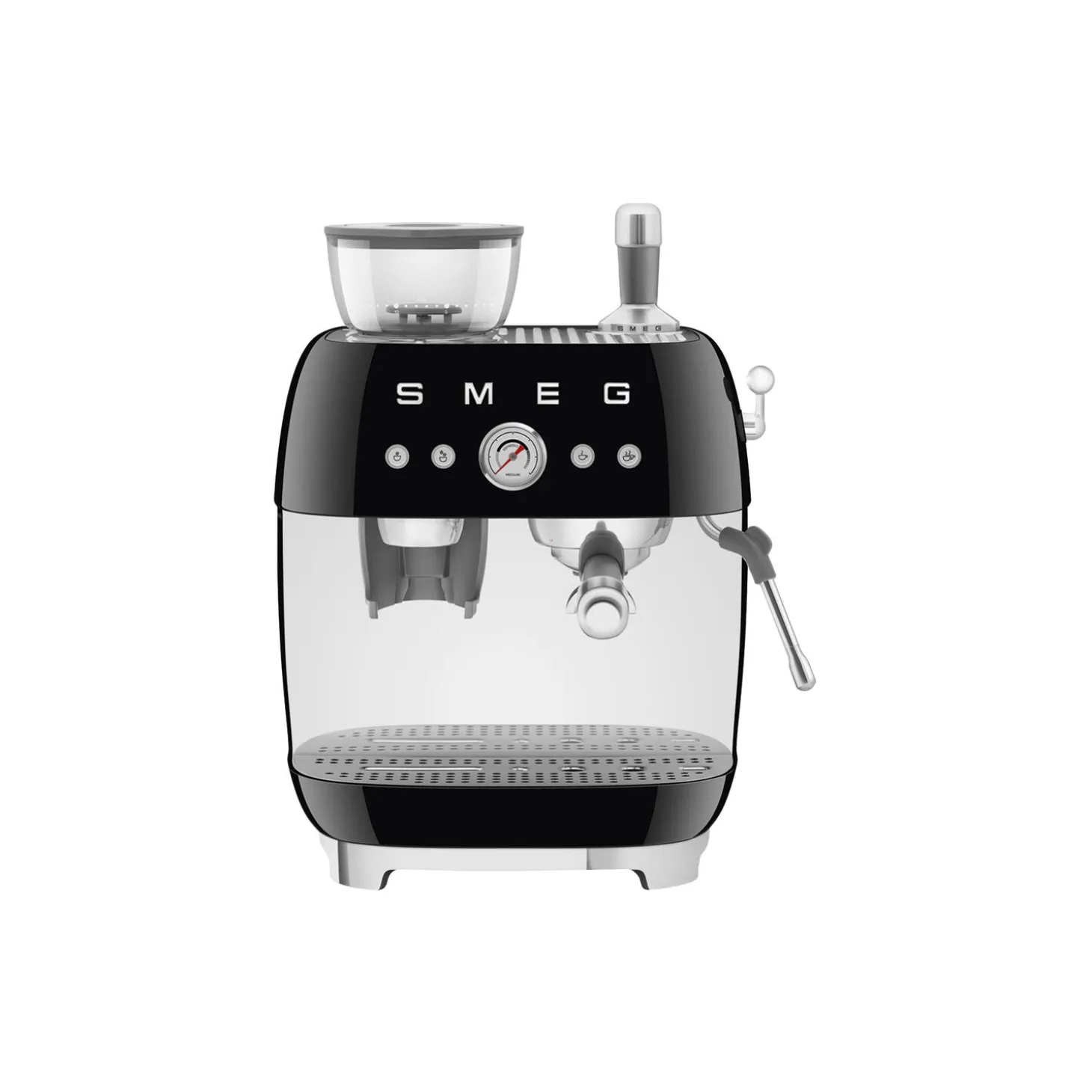 Kaffetrakter med kvern, shiny black
