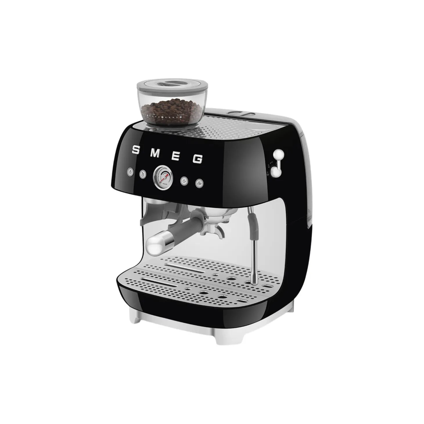 Kaffetrakter med kvern, shiny black