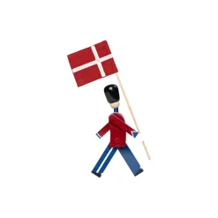 Kay Bojesen fanebærer med tekstilflagg, mini