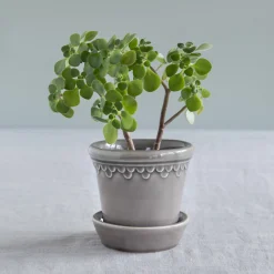 Københavner GLAZED krukke, pearl grey