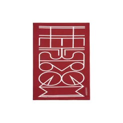 Kjøkkenhånduk 2-pk, rød med mønster/logo