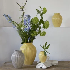 Knabstrup vase med riller, grey