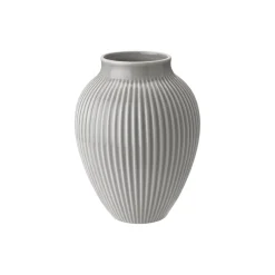 Knabstrup vase med riller, grey