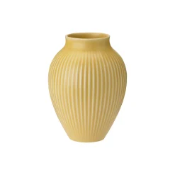 Knabstrup vase ripple, gul