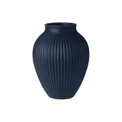 Knabstrup vase ripple, mat dark blue