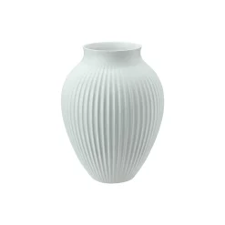 Knabstrup vase ripple, mat ice blue