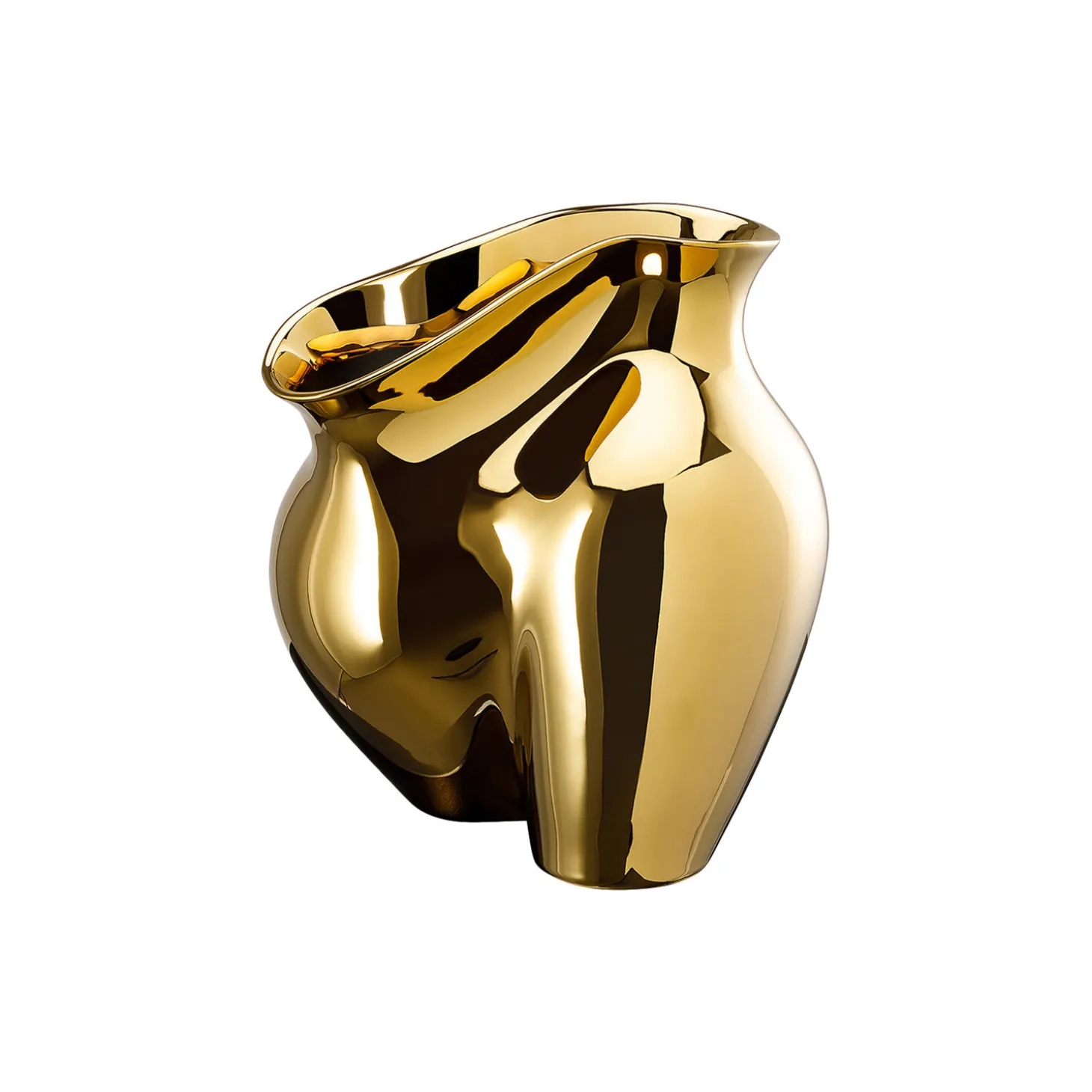 La Chute Gold titan Vase La Chute 26 cm