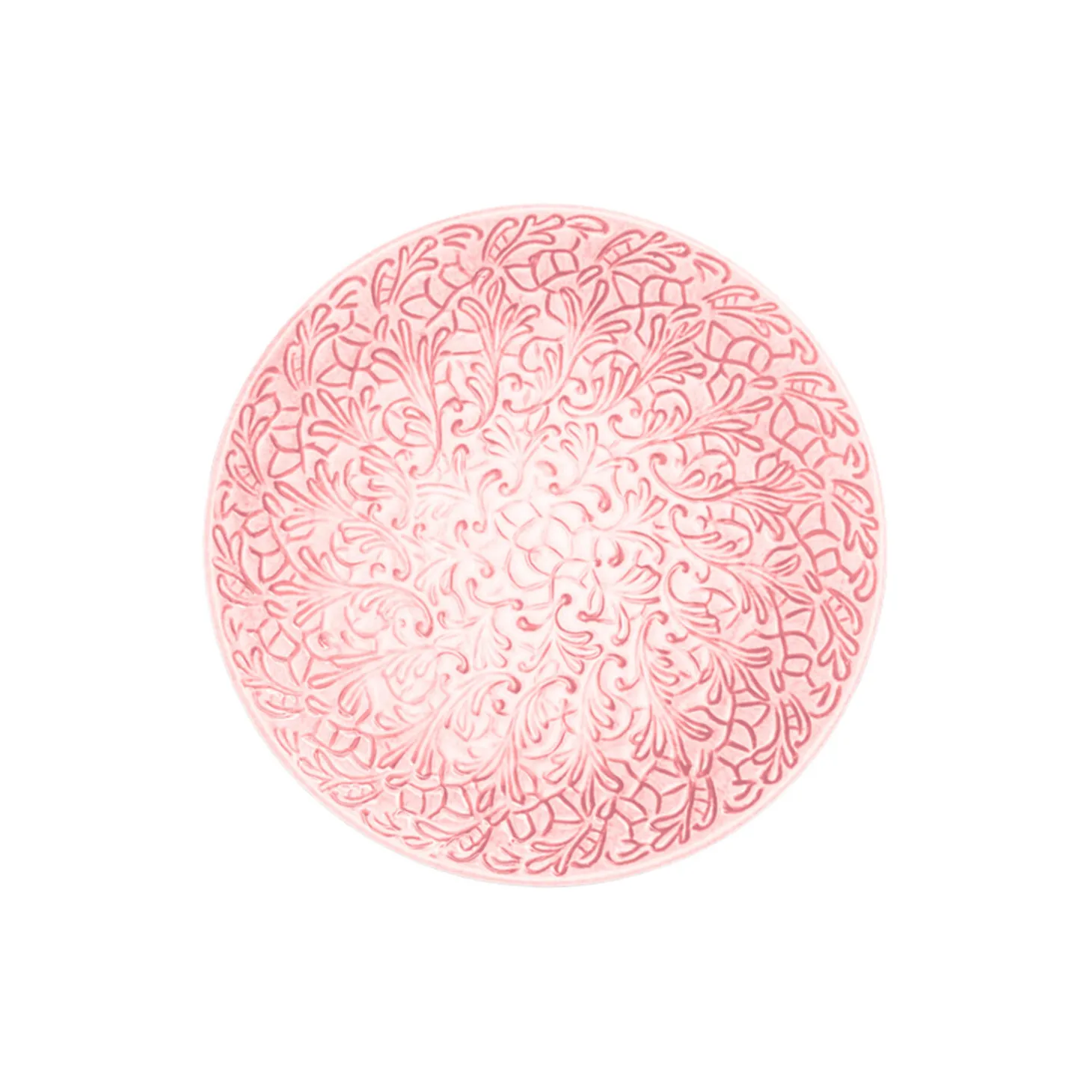 Lace tallerken 20 cm, light pink
