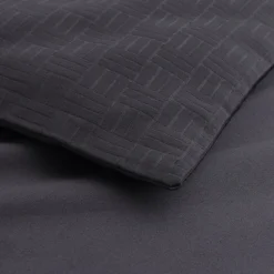 Lattice Duvet Cover, carbon