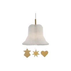Le Klint 193 Golden Bell Pendant, white
