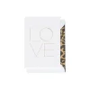 LOVE kort, hvit/gull