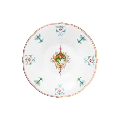 Lucia flat tallerken 28 cm, hvit/rød/grønn