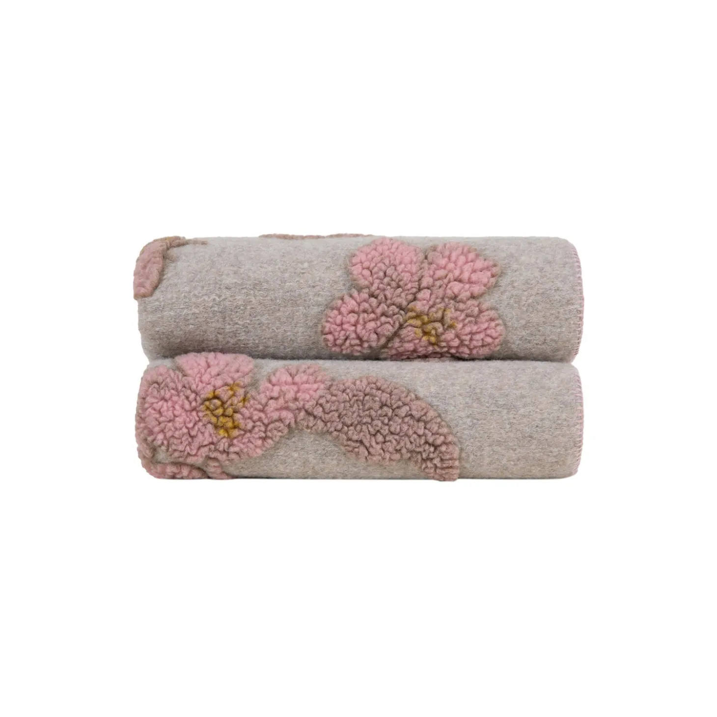 MAGNOLIA Easy boiled wool pledd 150x190cm, rosa